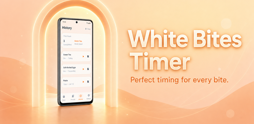 White Bites Timer promotional banner