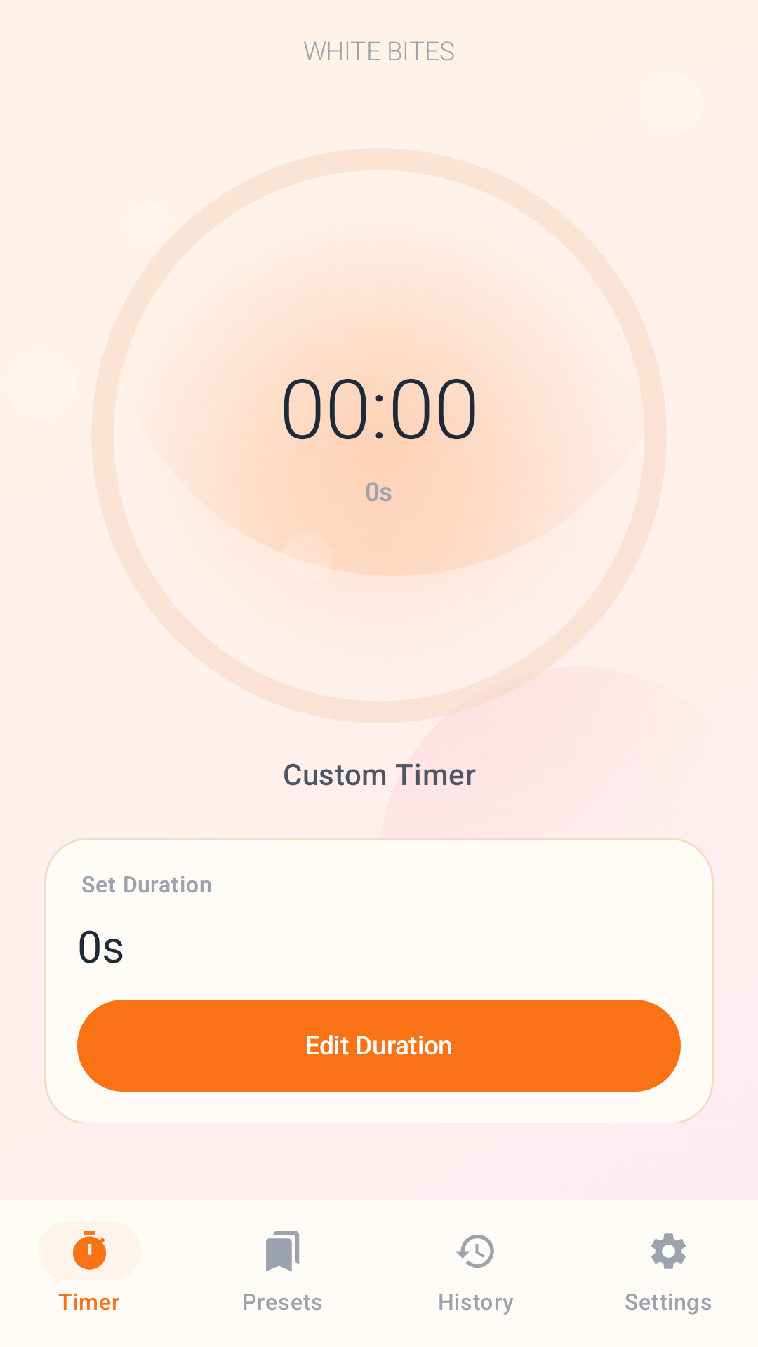 Timer screen